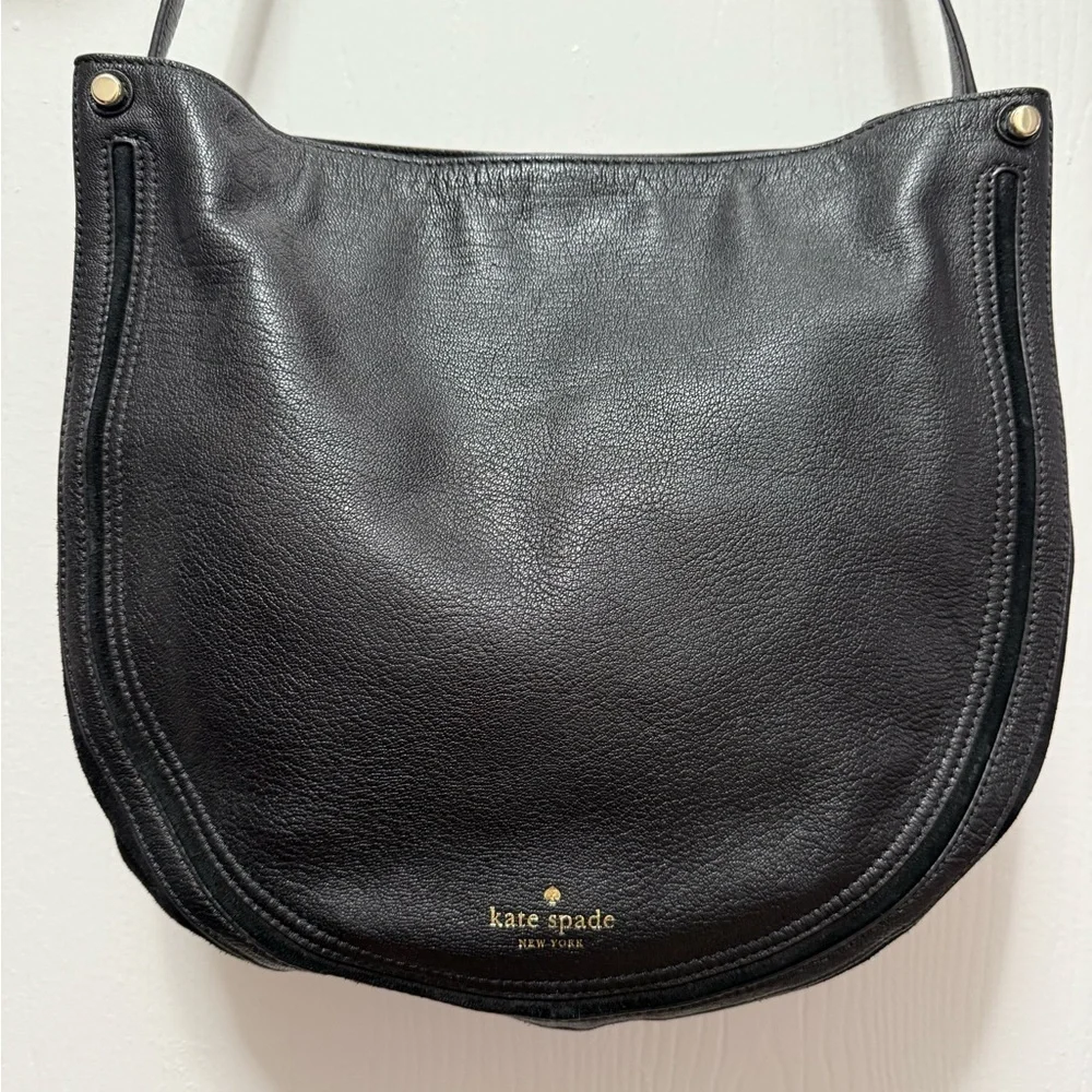 Kate Spade Pratt Street Tangie Black & Suede Hobo Bag